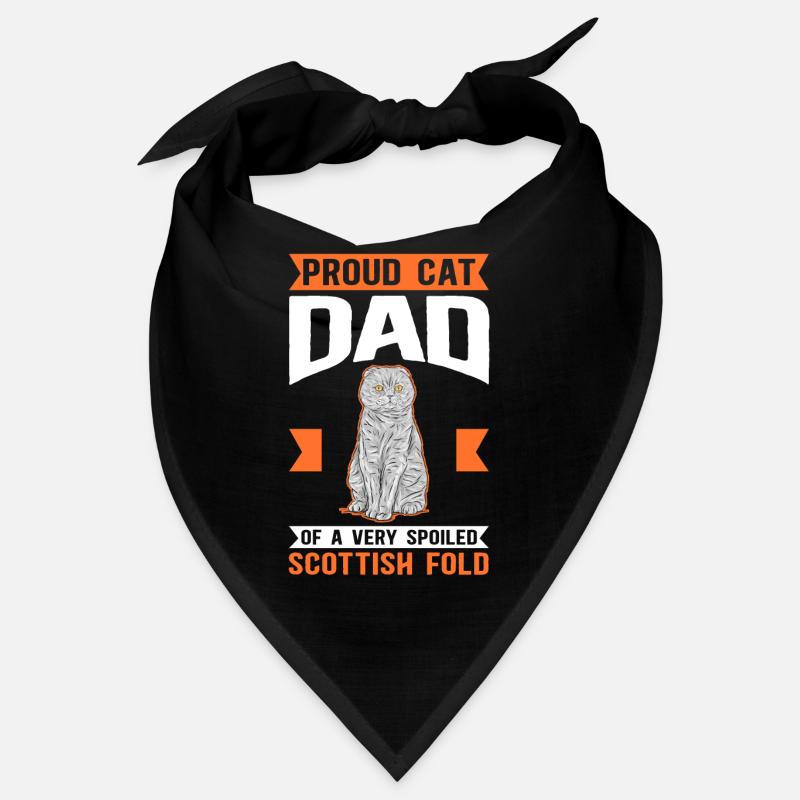 Scottish Fold-eared Cat Dad Cat Gift Bandana