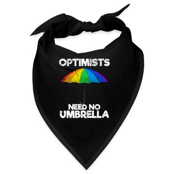 Optimists Need No Umbrella Optimisten - Bandana - Schwarz - Vorne