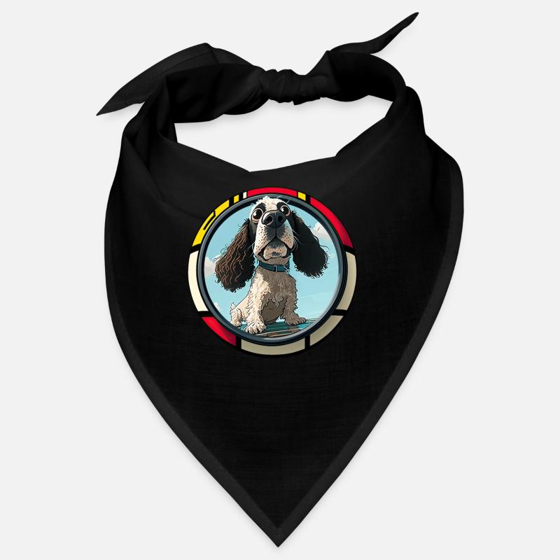 Dog Cartoon Cocker Spaniel for Dog Lovers Bandana