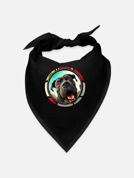 Hunde Cartoon Cane Corso Design für Hundeliebhaber - Bandana - Schwarz