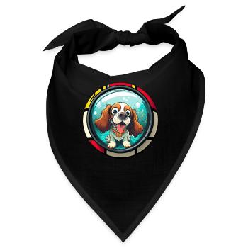 Hunde Spruch Cavalier Spaniel für Hundeliebhaber - Bandana - Schwarz - Vorne
