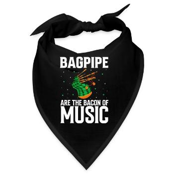 Dudelsack für Dudelsackspieler und Schotten - Bandana - Schwarz - Vorne