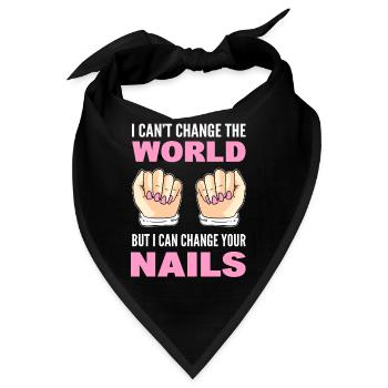 Nagel -Schönheitssalon Maniküre - Bandana - Schwarz - Vorne