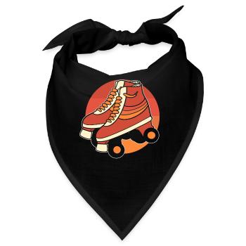 Retro-Rollschuhe Inlineskater - Bandana - Schwarz - Vorne
