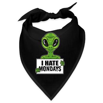 Alien Hassen Montag Workaholic - Bandana - Schwarz - Vorne