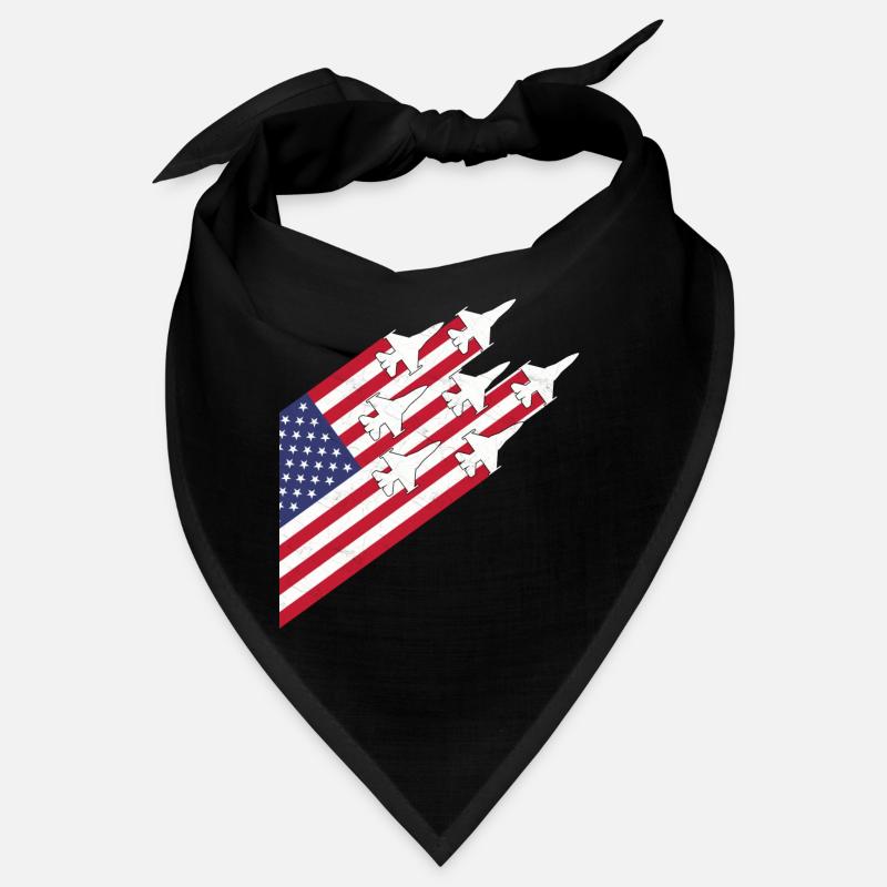 USA Flag and Fighter Jets Bandana
