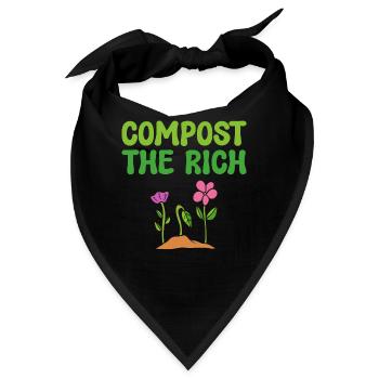Compost The Rich Grüner Aktivist - Bandana - Schwarz - Vorne