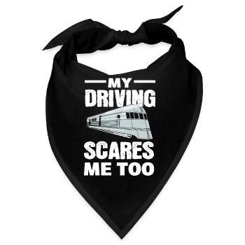 My Driving Scares Me Too Zugführer - Bandana - Schwarz - Vorne