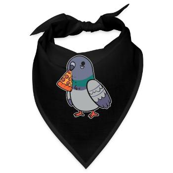 Taube Pizza Pizza Macher - Bandana - Schwarz - Vorne