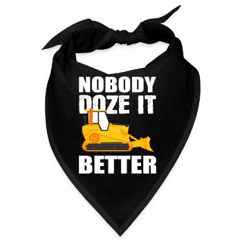 Lustiger Anbieter schwerer Geräte Bulldozer -Opera - Bandana - Schwarz - Vorne