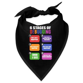 6 Stages Of Debugging IT-Spezialist - Bandana - Schwarz - Vorne