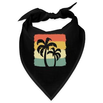 Palm Tree Sunset Strandliebhaber - Bandana - Schwarz - Vorne