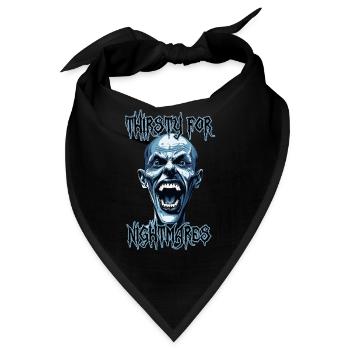 Albtraum Reißzähne Vampir wie ein Mensch, verrückt, Horror - Bandana - Schwarz - Vorne