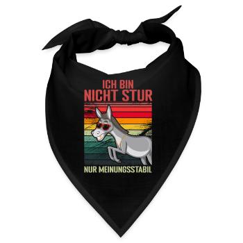 Ich Bin Nicht Stur Nur Meinungsstabil - Bandana - Schwarz - Vorne