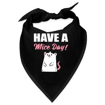 Have A Mice Day! Maus Biologe - Bandana - Schwarz - Vorne