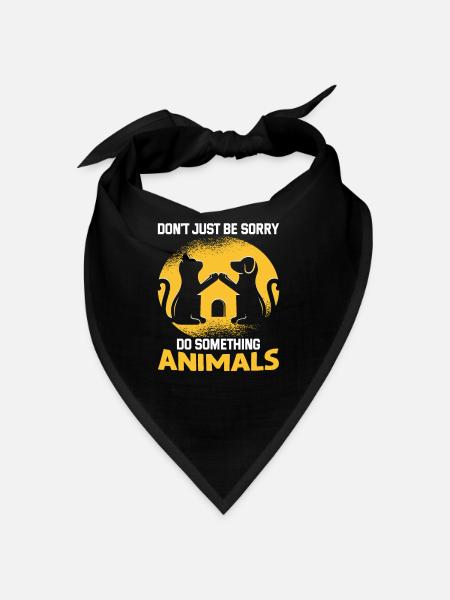 Conceptions de sauvetage de chiens pour les militants des droits des animaux - Bandana - noir