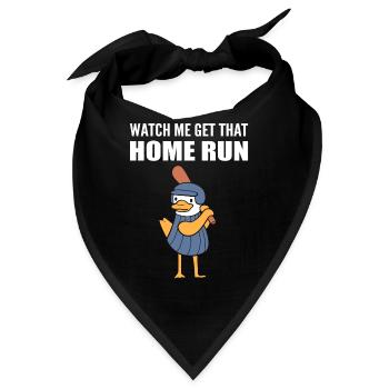 Ente spielt Baseball - Bandana - Schwarz - Vorne