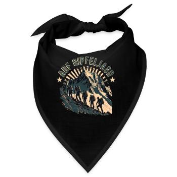 Wandergruppe Design für Bergsteiger und Kletterer - Bandana - Schwarz - Vorne
