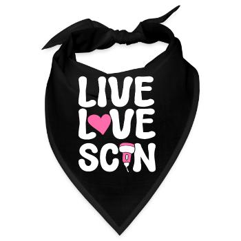 Live Love Scan Medizinischer Sonograph - Bandana - Schwarz - Vorne