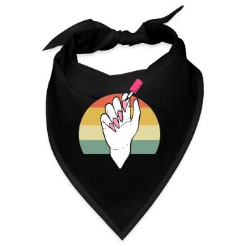 Süßer Manikürist Nagel-Techniker - Bandana - Schwarz - Vorne