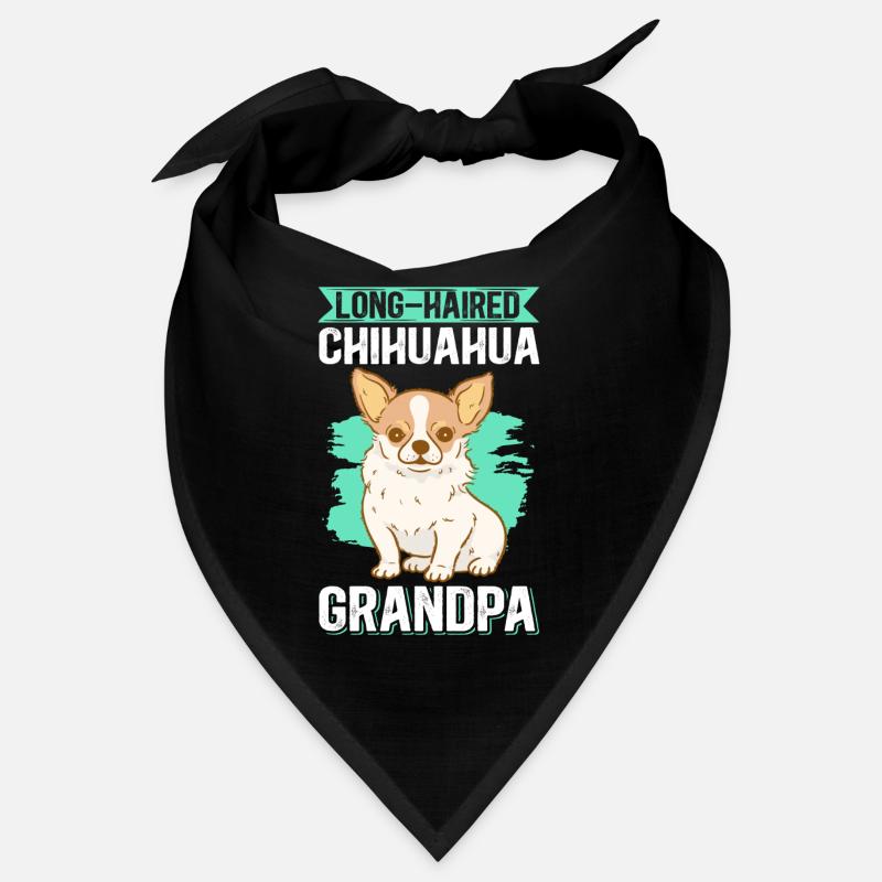 Langhaariger Chihuahua Opa Hundebesitzer Geschenk Bandana