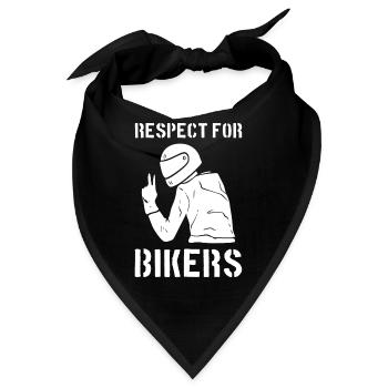 Respect For Bikers Motorradfahrer - Bandana - Schwarz - Vorne
