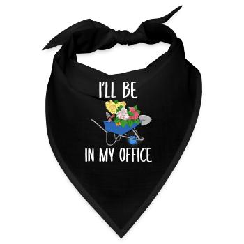 I'll Be In My Office Gärtner - Bandana - Schwarz - Vorne