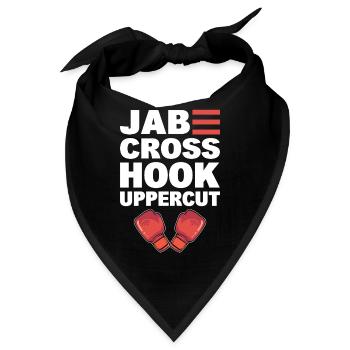 Jab Cross Hook Uppercut Professioneller Kickboxer - Bandana - Schwarz - Vorne