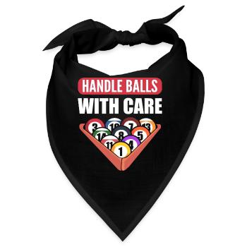 Lustiger Billard Billardspieler - Bandana - Schwarz - Vorne