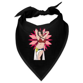Bauchtänzer Illustration Bauchtänzer Ausbilder - Bandana - Schwarz - Vorne