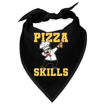 Pizza Skills Pizzabäcker - Bandana - Schwarz - Vorne