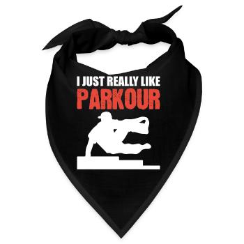 I Just Really Like Parkour Traceur - Bandana - Schwarz - Vorne