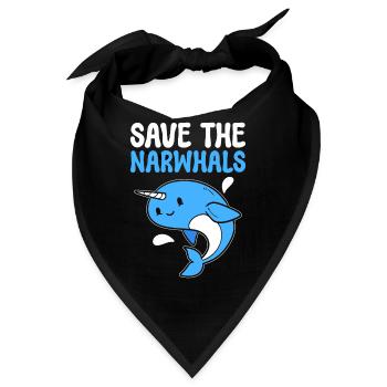 Save The Narwhals Meeresbiologe - Bandana - Schwarz - Vorne