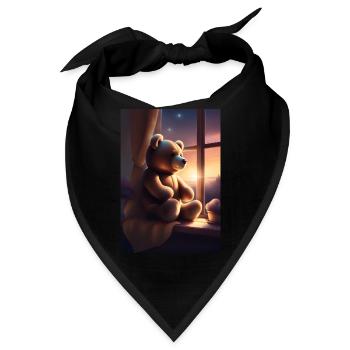 Süßer Teddybär - Bandana - Schwarz - Vorne