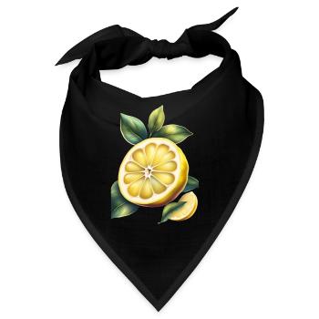 Ein gelbes Zitronen-T-Shirt-Design - Bandana - Schwarz - Vorne