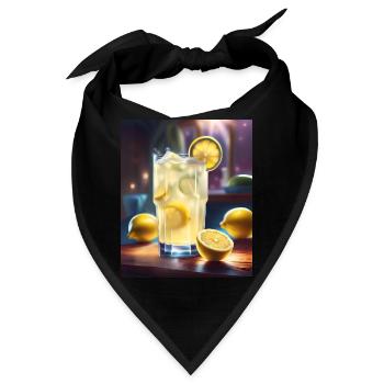 Saurer Zitronensaft - Bandana - Schwarz - Vorne
