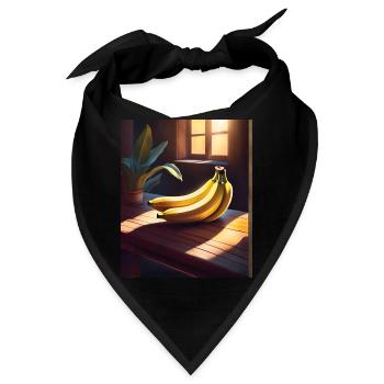 Leckere Bananen auf dem Tisch - Bandana - Schwarz - Vorne