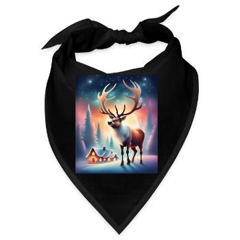 Rentiere aus dem Dorf des Weihnachtsmanns - Bandana - Schwarz - Vorne