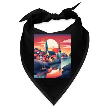 Die Stadt Dänemark - Bandana - Schwarz - Vorne