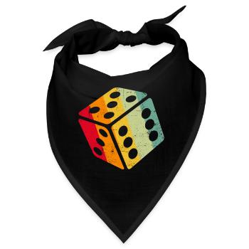 Retro Graphic Board Games Card Games Dice Game Nig - Bandana - Schwarz - Vorne
