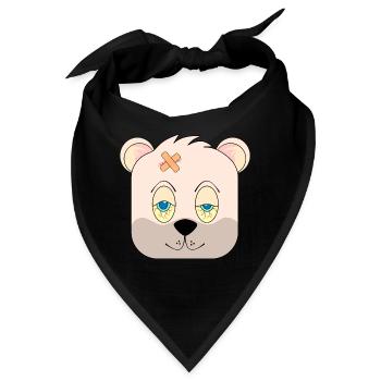 Quadrathund Nummer zwei - Bandana - Schwarz - Vorne