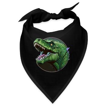 Wilder Tyrannosaurus und prähistorischer T-Rex - Bandana - Schwarz - Vorne
