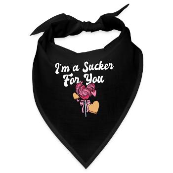 I'm A Sucker For You Romantic Valentine's - Bandana - Schwarz - Vorne