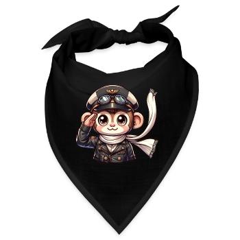 Cute Monkey Pilot - Bandana - Schwarz - Vorne