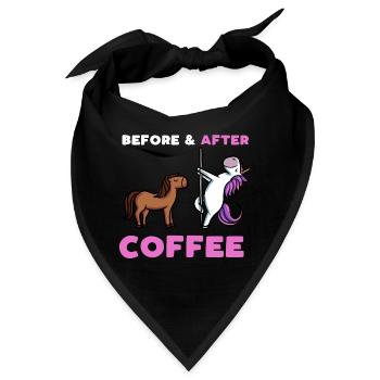 Before Coffee After Coffee - Bandana - Schwarz - Vorne