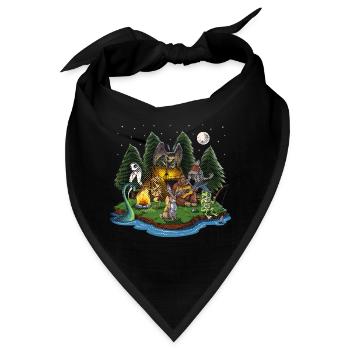 Kryptozoologie Kryptiden - Bandana - Schwarz - Vorne
