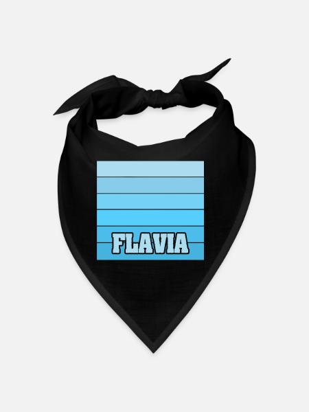 Women's name Flavia - Bandana - black - Front