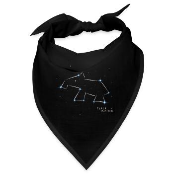 neues Sternzeichen Tapir Zodiak lustiges Geschenk - Bandana - Schwarz - Vorne