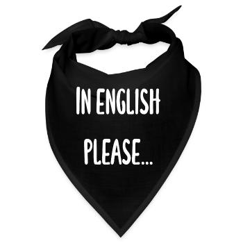 Lehrer - In English please - Bandana - Schwarz - Vorne