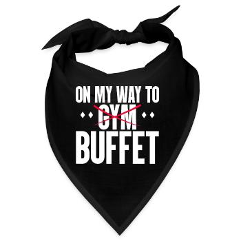 Fitness Lustig auf meinem Weg zum Buffet - Bandana - Schwarz - Vorne